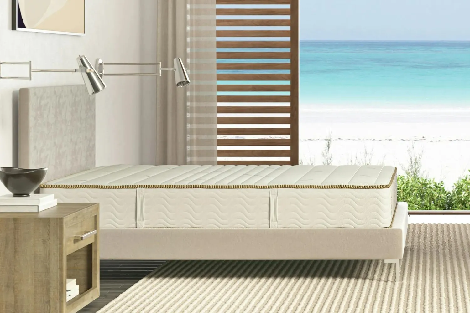 Zenhaven mattress styled in a premium bedroom setup